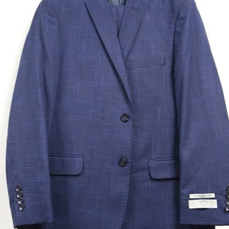 T.O. COLLECTION BOYS VERONA FIT MICROFIBER BLEND NAVY DESIGN SUIT