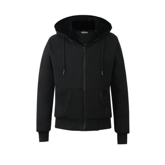 T.O. MENS BLACK HOODIE - BLACK REMOVABLE FUR