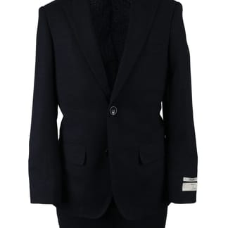 T.O. MENS CLASSIC FIT MICROFIBER BLEND NAVY BIRDSEYE DESIGN SUIT