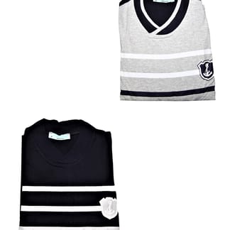 TRICO PLEI Boys 100% Cotton Anchor Design Long Sleeve Pajama Set