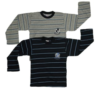 TRICO PLEI Boys Navy & Grey Pajama Sets 100% Cotton