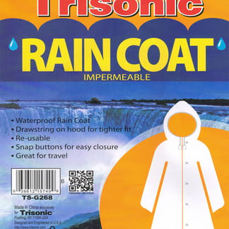TRISONIC Kids Clear Snap Buttons Hooded Poncho Waterproof Raincoat
