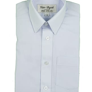 VAN DYCK Boys Classic Fit Long Sleeve Solid Light Blue Dress Shirt