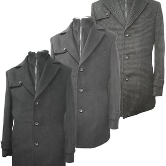 VIERO RICHI Boys Slim Fit Wool Short Coat - colors