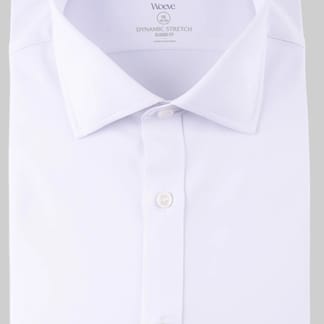 WOEVE BOYS DYNAMIC STRETCH LONG SLEEVE CLASSIC FIT WHITE DRESS SHIRT