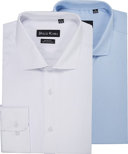 18.5 slim fit dress shirt Cotton Blend Slim Fit Dress Shirt Black / 16.5 / 32/33 main image 1