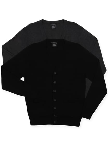 Studio 8t Men's Button Down V-Neck Cotton Front Pocket Cardigan