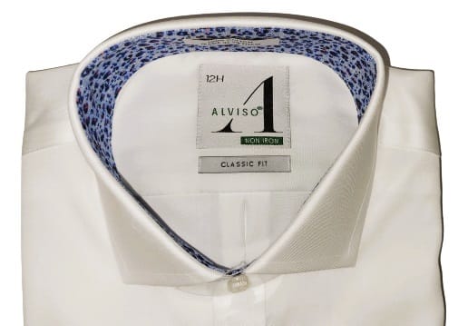 ALVISO Boys Slim Fit Long Sleeve Contrast Cotton Non Iron Dress Shirt 4478