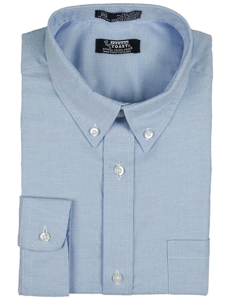 FRENCH TOAST Boys Light Blue Button Down Oxford Cotton Blend Long ...