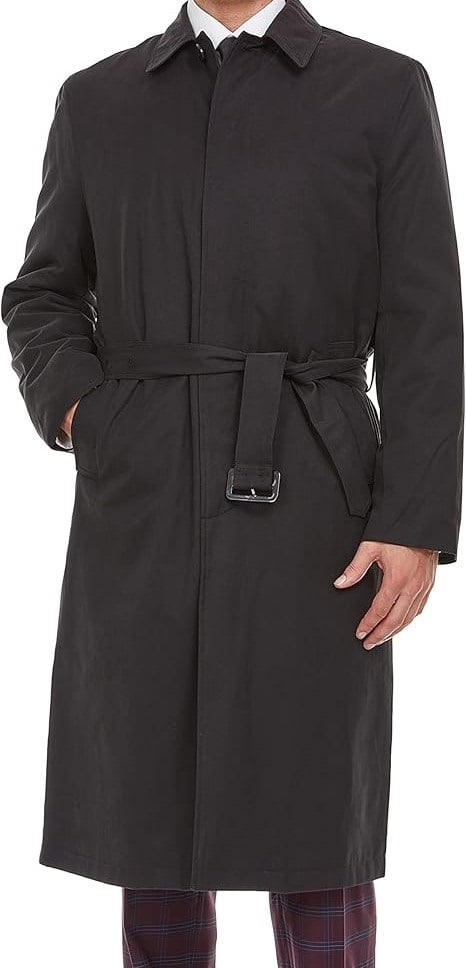 IRENE05 Men's Dress Coat Black Full Length All Year Round Raincoat-Trench Coat Long Style main image 1