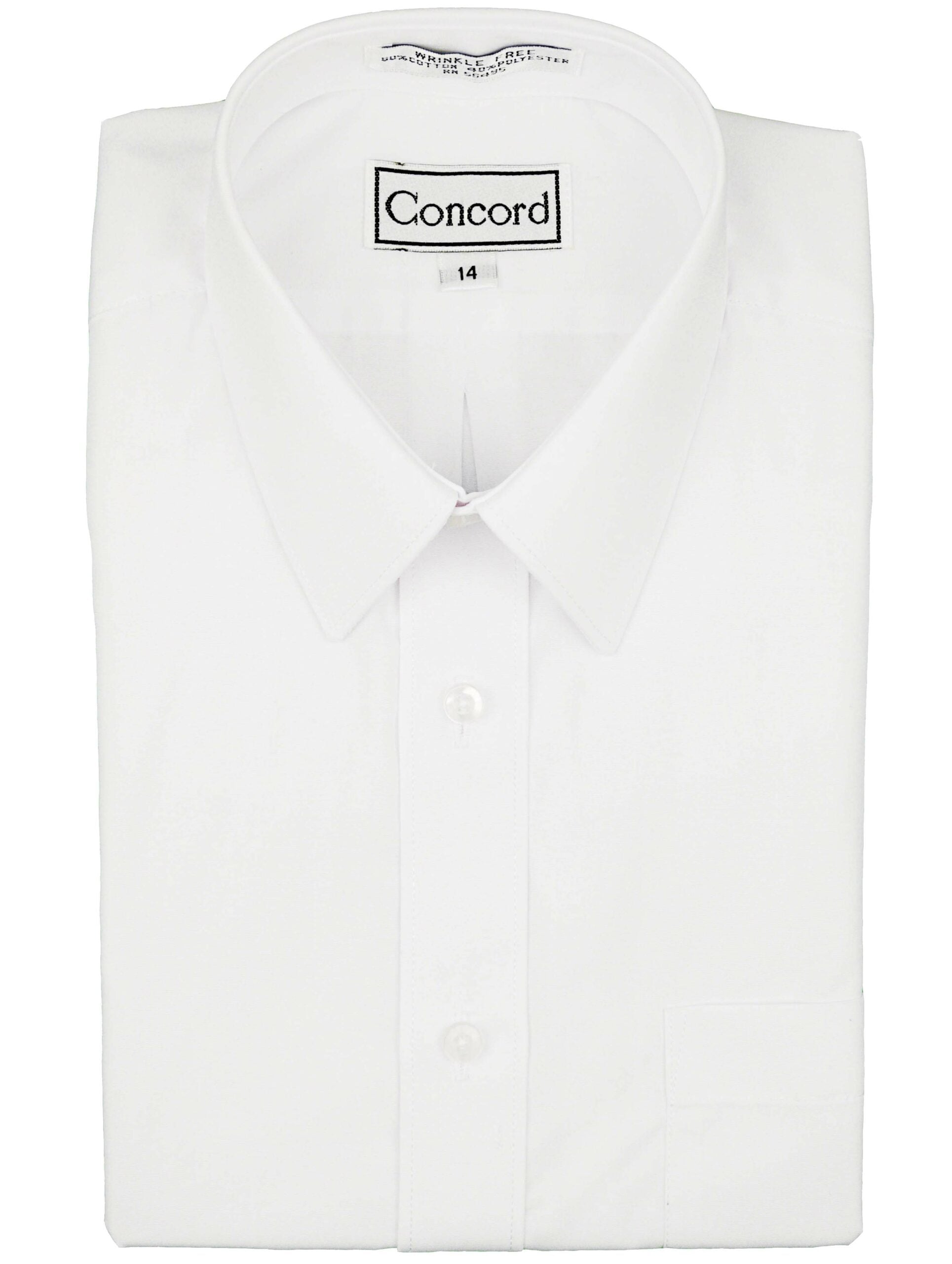 boys wrinkle free dress shirt Concord Boys Long Sleeve White Dress Shirt White / 10