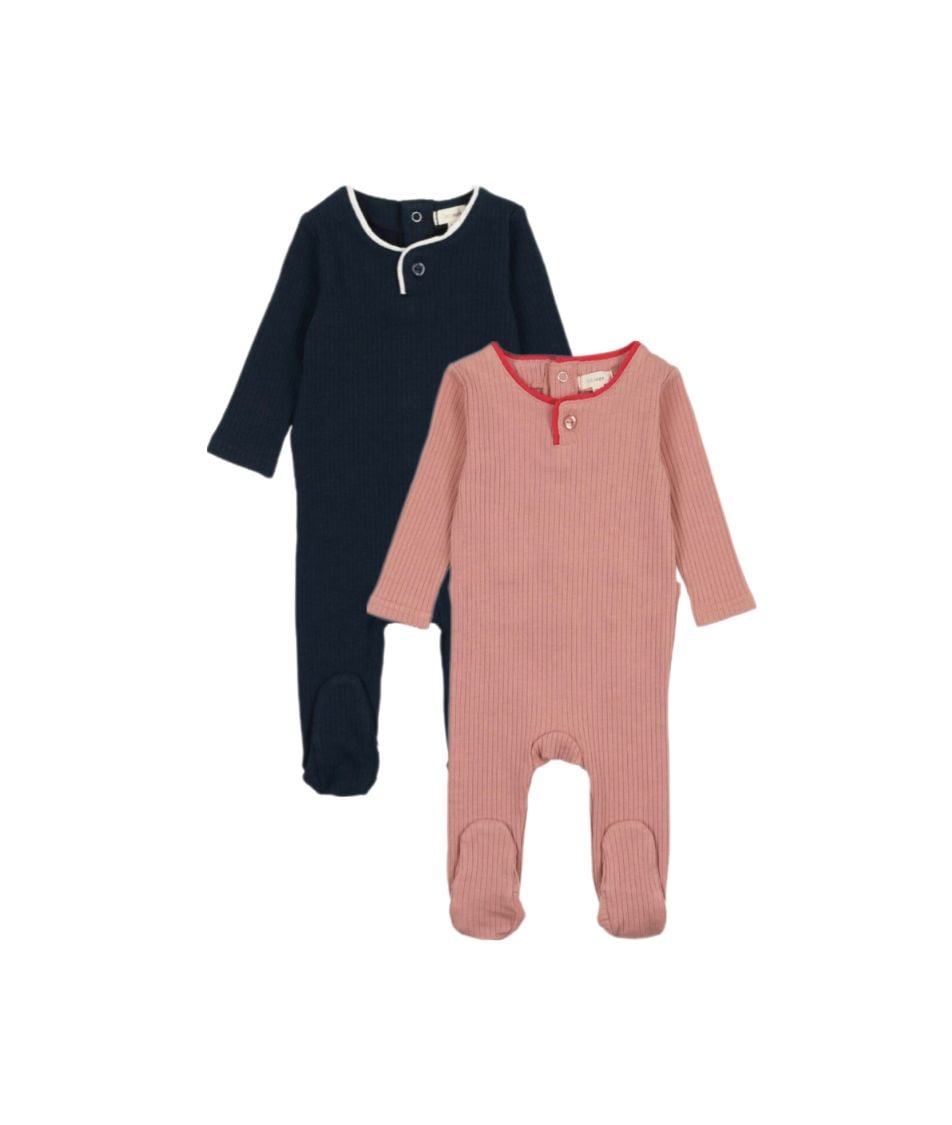 Lilette Side Snap Ribbed Footie - Garden main image 1
